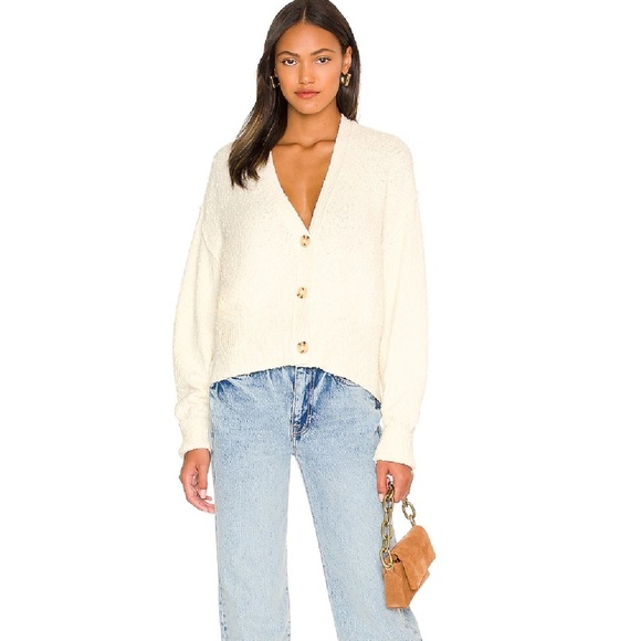 Free People NWT Found My Friend Cardi - Cream - Size Medium - Picture 4 of 13